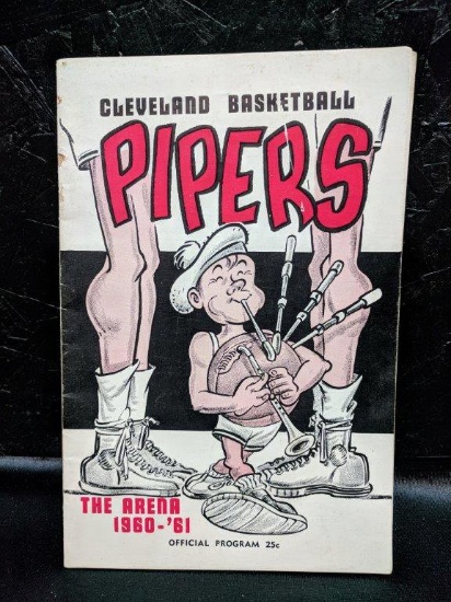 1960-61 Cleveland Pipers Basketball Program ABL