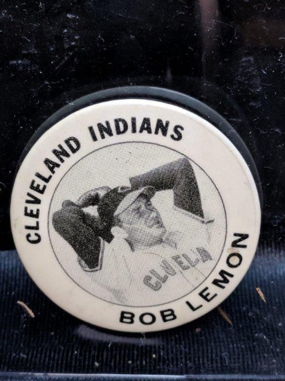 Scarce 1950's Cleveland Indians Bob Lemon Pin