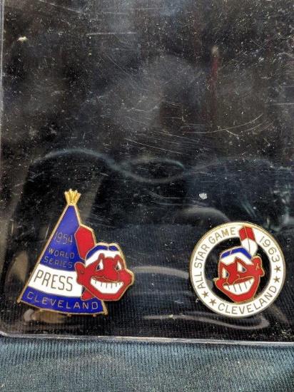 1954 & 1963 Cleveland Indians Press Pins