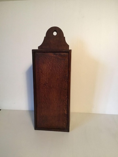 Wall mounted wooden candle box