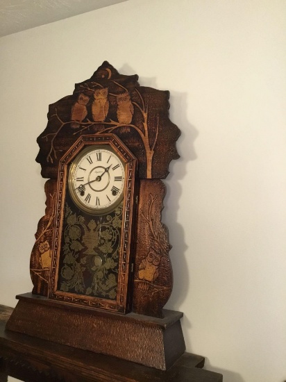 Eastlake owl clock