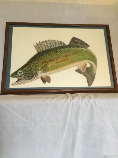 Winchester fishing lures sign