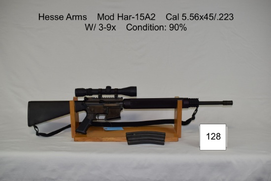 Hesse Arms    Mod Har-15A2    Cal 5.56x45/.223    W/ 3-9x