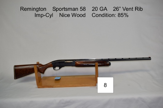 Remington    Sportsman 58    20 GA    26” Vent Rib    Imp-Cyl    Nice Wood