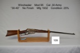 Winchester    Mod 95    Cal .30 Army    “30-40”    Mfg 1932