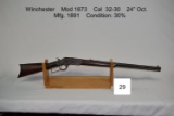 Winchester    Mod 1873    Cal 32-20    24” Oct.    Mfg. 1891