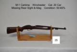 M-1 Carbine    Winchester    Cal .30 Car