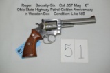 Ruger Security-Six Cal .357 Mag 6” Ohio State Highway Patrol Golden Anniversary in Wooden Box Like N