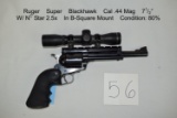 Ruger    Super    Blackhawk    Cal .44 Mag    7½”    W/ NC Star 2.5x
