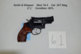 Smith & Wesson    Mod 19-3    Cal .357 Mag    2½”
