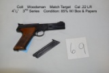Colt    Woodsman    Match Target    Cal .22 LR    4½”    3RD Series     W/ Box & Papers