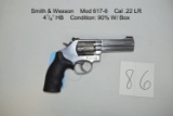 Smith & Wesson    Mod 617-6    Cal .22 LR    41/8 HB    W/ Box