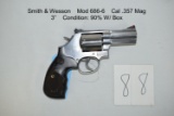 Smith & Wesson    Mod 686-6    Cal .357 Mag    3”    W/ Box