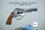 Smith & Wesson    Mod 63    Cal .22 LR    41/8”