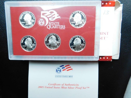 2005 STATE QUARTERS PROOF SET IN HOLDER (JUST THE QUARTERS)