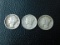 1916,18S,19D, MERCURY DIMES (3-COINS) VF-XF