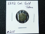 1852 CALIFORNIA GOLD TOKEN