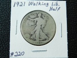 1921 WALKING LIBERTY HALF (A KEY DATE) G