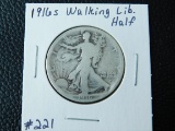 1916S WALKING LIBERTY HALF (A SEMI KEY) G
