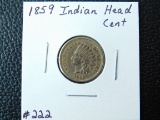 1859 INDIAN HEAD CENT (NICE FIRST YEAR COIN) XF