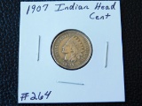 1907 INDIAN HEAD CENT BU-CLEANED