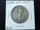 1929S WALKING LIBERTY HALF VF