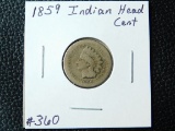 1859 INDIAN HEAD CENT (FIRST YEAR) AG