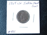 1864 C/N INDIAN HEAD CENT XF-CORRODED