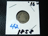 1858 SEATED DIME G
