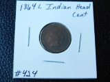 1864L INDIAN HEAD CENT F-CORRODED