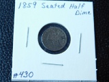 1859 SEATED HALF DIME XF