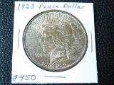 1923 PEACE DOLLAR (TONING) AU