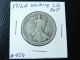 1916D WALKING LIBERTY HALF (A SEMI KEY) G