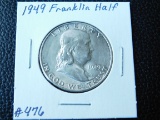 1949 FRANKLIN HALF (A SEMI KEY) BU FBL