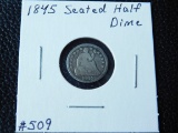 1845 SEATED HALF DIME G
