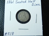 1861 SEATED HALF DIME G