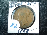 1858 GREAT BRITAIN LARGE CENT