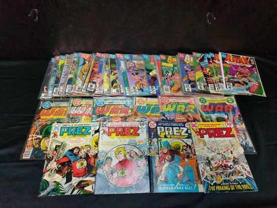 39 Arak son of thunder, 6 all out War and 4 Prez comic books