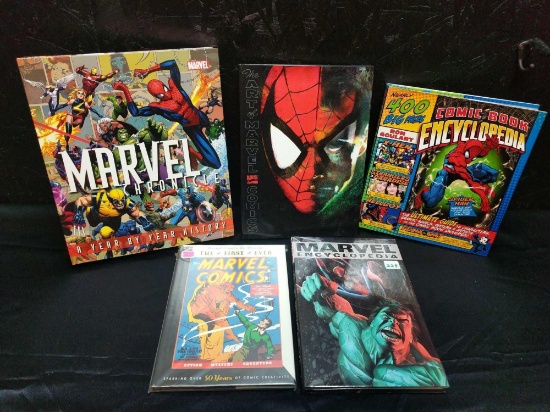 5 Marvel hardback comic books