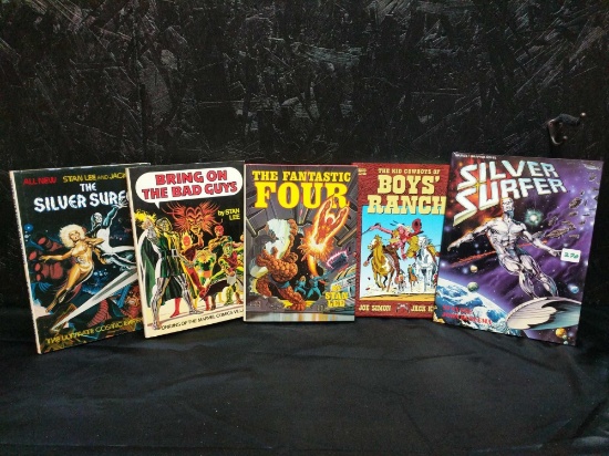 5 hardback comic books
