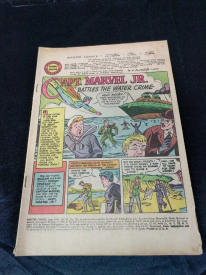 Master comics June 1951 volume 21 No.122 Capt. Marvel Jr