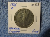 1916S WALKING LIBERTY HALF F