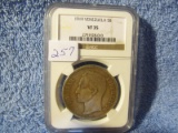 1919 VANAZUELA SILVER COIN NGC VF35
