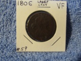 1806 LARGE CENT (NICE EARLY DATE) VF