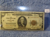 1929 NATIONAL CURRENCY $100. NOTE AU+