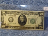 1928 REDEEMABLE IN GOLD $20. NOTE CRISP UNC