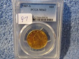1907S $10. LIBERTY PCGS MS62
