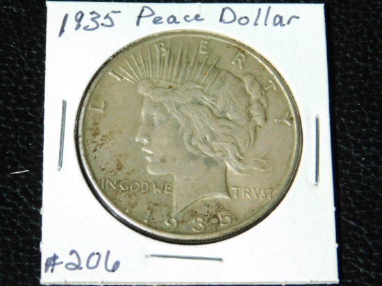 1935 PEACE DOLLAR VF