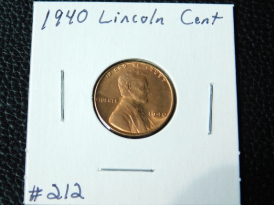 1940 LINCOLN CENT BU-RED