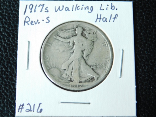 1917S REV. WALKING LIBERTY HALF VG+